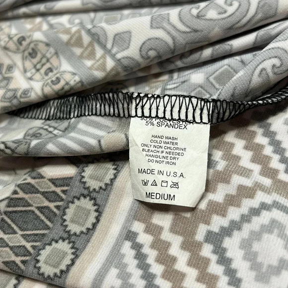 Jean Pierre klifa Paris Dress size MED,grey aztec MADE  USA 3/4 sleeve, Aztec - Picture 8 of 12